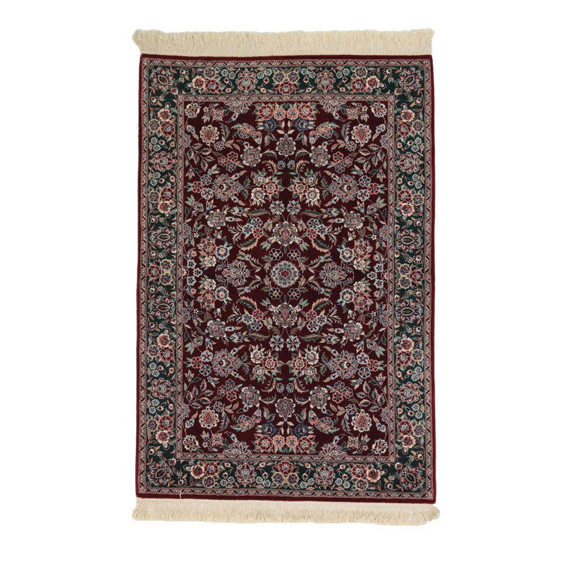 Canvello Hand Made Formal All Over Sino Tabriz Rug - 4'0'' X 6'0''