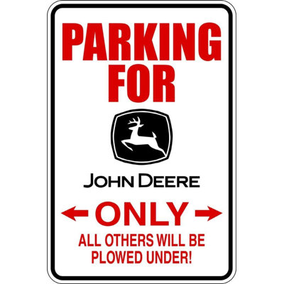 Décalcomanie murale parking pour john deere only