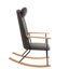 Chaise berçante gris foncé avec coussin en mousse - Offre une détente moderne pour la chambre de bébé haute et réglable-1520507204