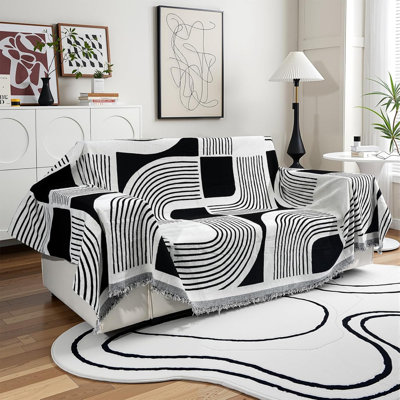 Chenille Box Cushion Sofa Slipcover
