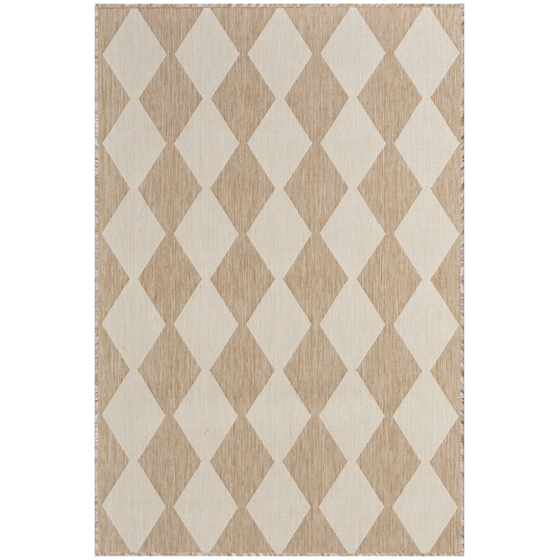 Positano Indoor / Outdoor Rug, Rectangle 5' x 7', Tan