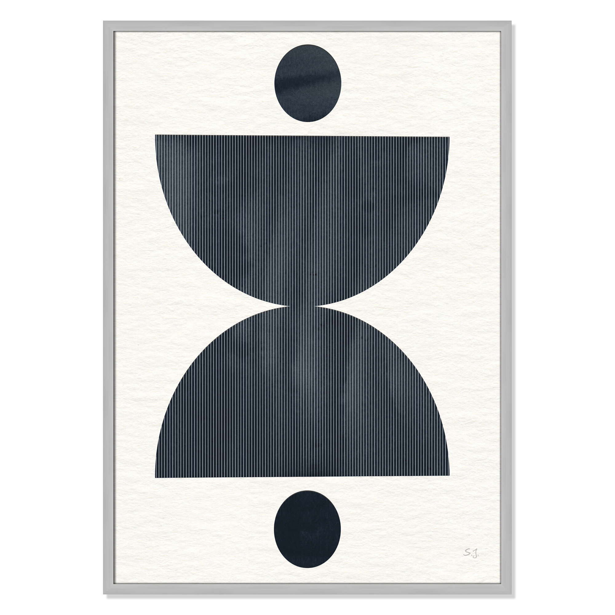 Eclipse II by Susan Jill, Matte Silver Framed, 41.5" H x 29.5" W x 0.75" D