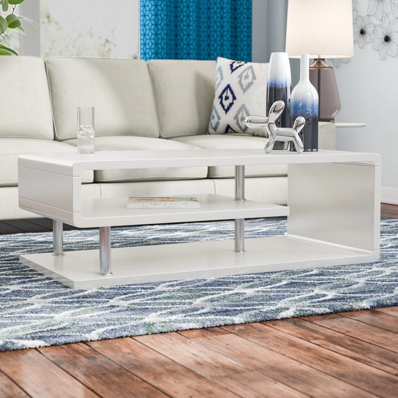Gethin Single Coffee Table, White
