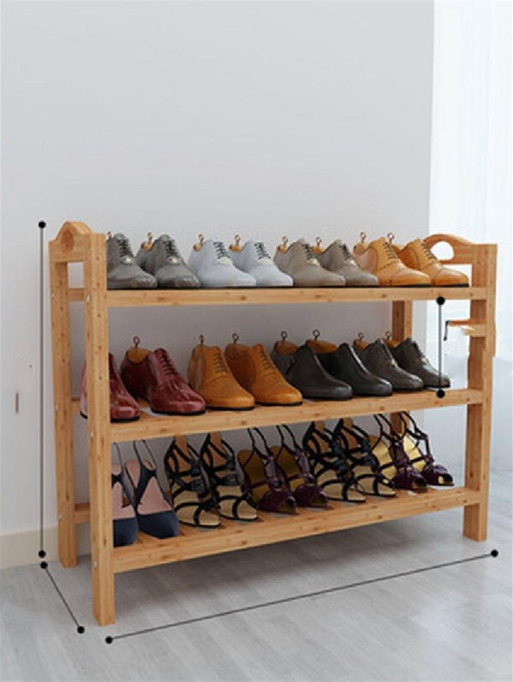 Red Cloud 5-Tier Stackable Shoe Rack, 15-Pairs Sturdy Shoe Shelf Storage