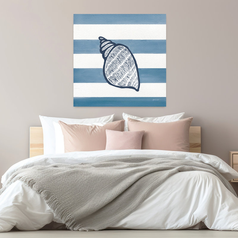 Beachcomber II, art côtier abstrait, H 32 po x l 32 po