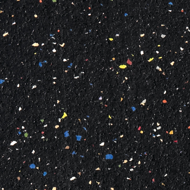 Babillard en caoutchouc recyclé avec cadre en satin 3 portes Ghent, Confetti, H 4 pi x l 8 pi, Satin