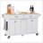 Durable Kitchen Island With Rubberwood Countertop, Spacious Storage, And 5-Wheel Mobility For Enhanced Cooking Convenience-649148248