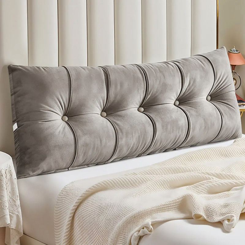 Upholstered Headboard Pillow, Dark Grey, 150cm W x 60cm D