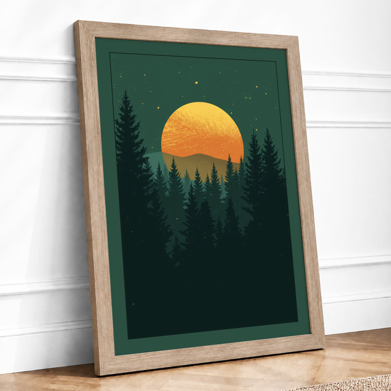 Desert Under Stars Scandinavian - Print, A1 - 84.1 x 59.4 cm, Oak