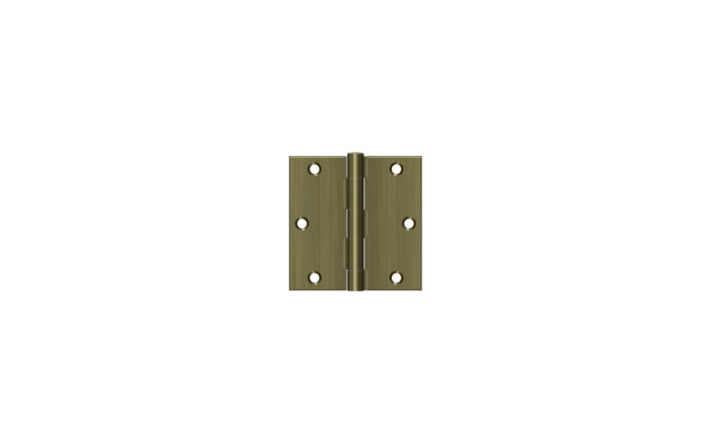 Steel Hinge, Antique Brass