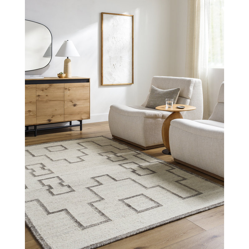 Rectangle Kardarius Wool Area Rug, Rectangle 8' x 10'