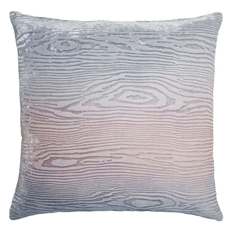 Woodgrain Rectangle Velvet Pillow Cover & Insert, Square 18"H x 18"W, Latte