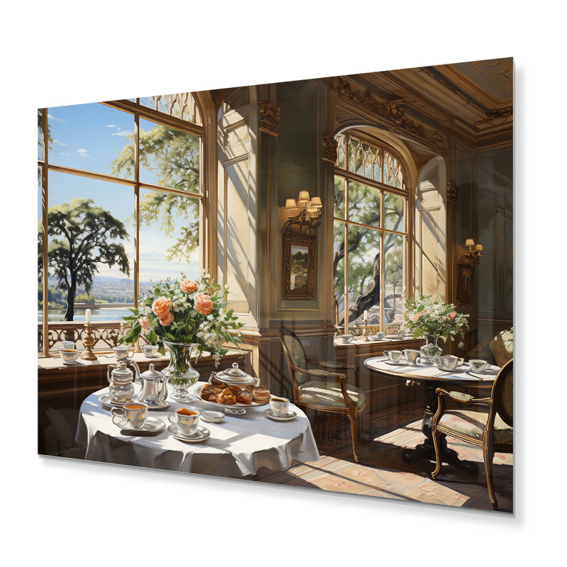 Country Club Af après-midi thé I - impression sur métal, H 16 po x l 32 po x P 1 po