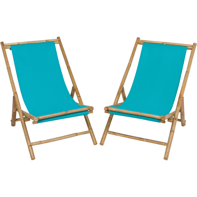 Kristi Folding Deck Chair, Blue Aqua