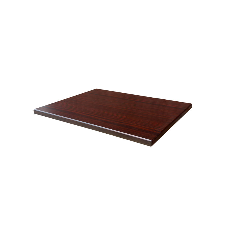 Plateau de table d'extérieur en bois thermolaqué, Cerisier grain de bois foncé, H 1,125 po x L 84 po x l 36 po