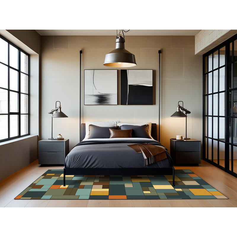 Landscape Layers Rug, Round 7'