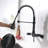 Felixbath Wall Mounted Pull Down Bridge Kitchen Faucet With Double Handles-85803401