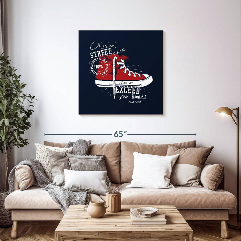 Tergel Sneaker Typography, 36" H x 36" W