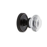 Grandeur Georgetown Rosette Double Dummy with Bordeaux Crystal Door Knob