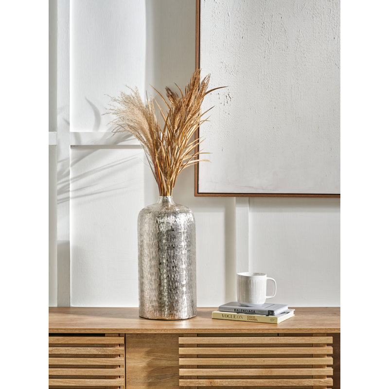 Handmade Aluminimum Table Vase, Silver