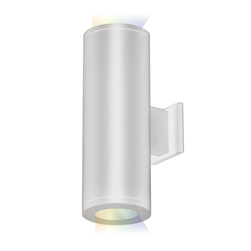 Tube Architectural 5" Color Changing Outdoor/Indoor LED Wall Mount, Color Changing/85, Narrow/Straight Up and Down, White
