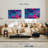 Blue Magenta Abstract Canvas Print-1374365372