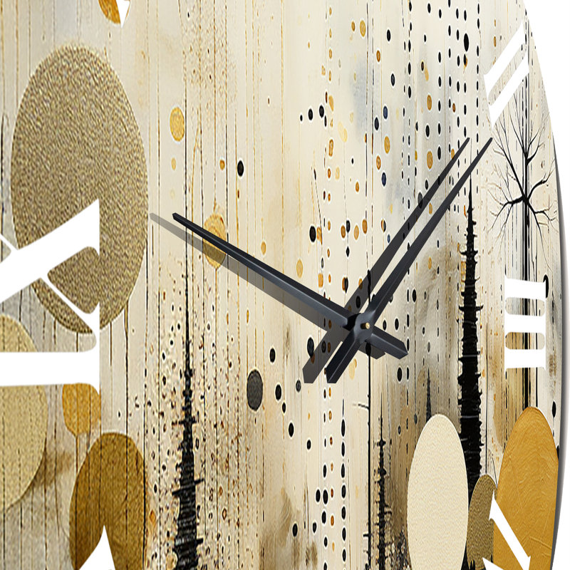 Horloge murale Chasyn - Collages abstraits, Très grand