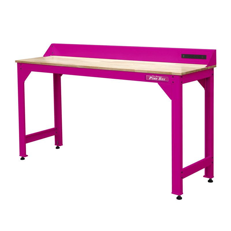 72'' W Solid Wood Top Height-Adjustable Workbench