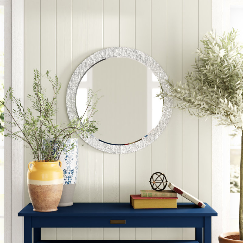 Ahavah Round Frameless Mirror