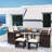 Jmir 8 - Person Wicker Patio Dining Set with Square Table-159018112