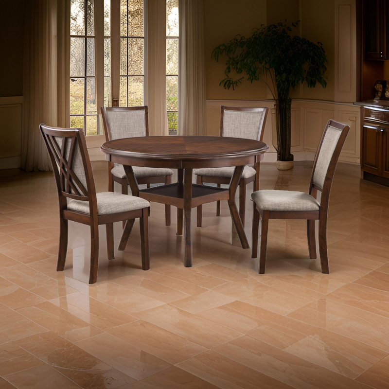 4 - Person Dining Set, Brown