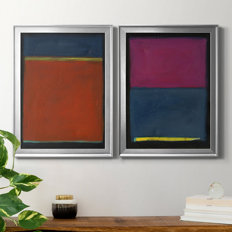 Contemplation I, reproduction encadrée de qualité supérieure - prête à être accrochée, Argent, H 24,5 po x l 18,5 po x P 1 po