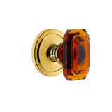 Grandeur Circulaire Rosette Single Dummy with Baguette Crystal Door Knob