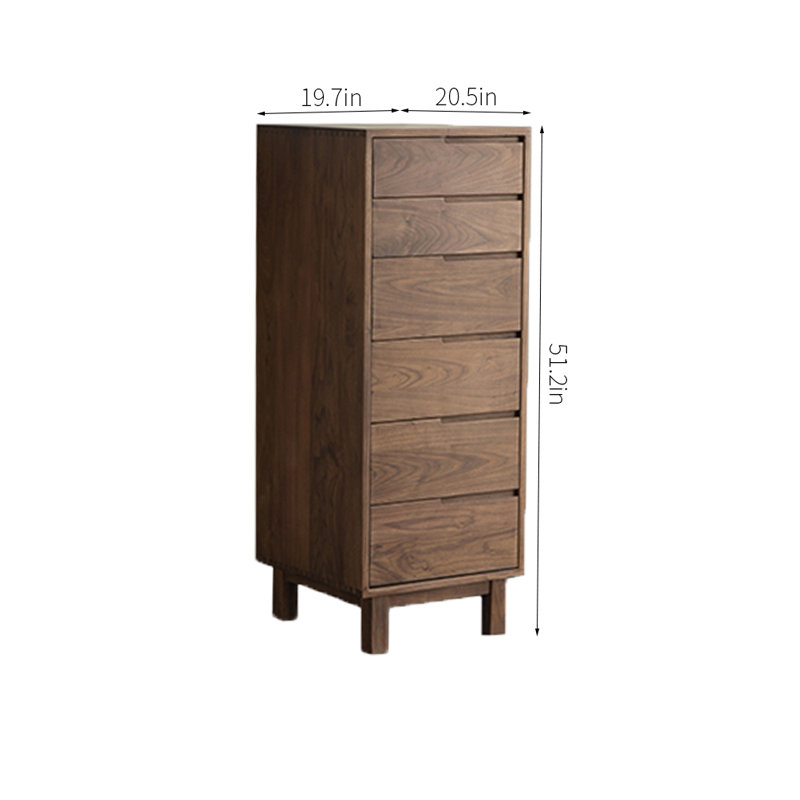 Commode d'appoint simple en noyer noir