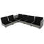 Grand canapé modulaire en forme de U moderne à double couche, 6 places librement combinables avec fonction de rangement, convertible en canapé-lit, parfait pour les salons, les bureaux et les appartements-790426920
