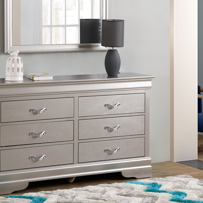 Commode Lorana G6500-D, champagne argenté, Champagne argenté
