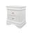 Metallic White Nightstand With Crystal Hardware And Textured Front Drawer Bedroom In White, 23.31 In. Height Embellishments-495784470