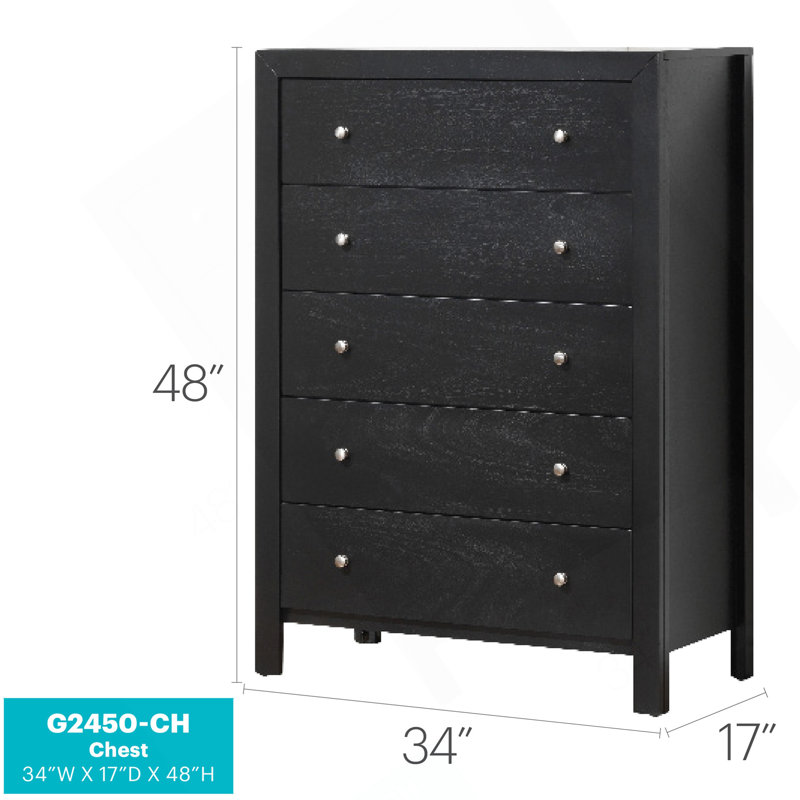 Commode Burlington, noir, Noir