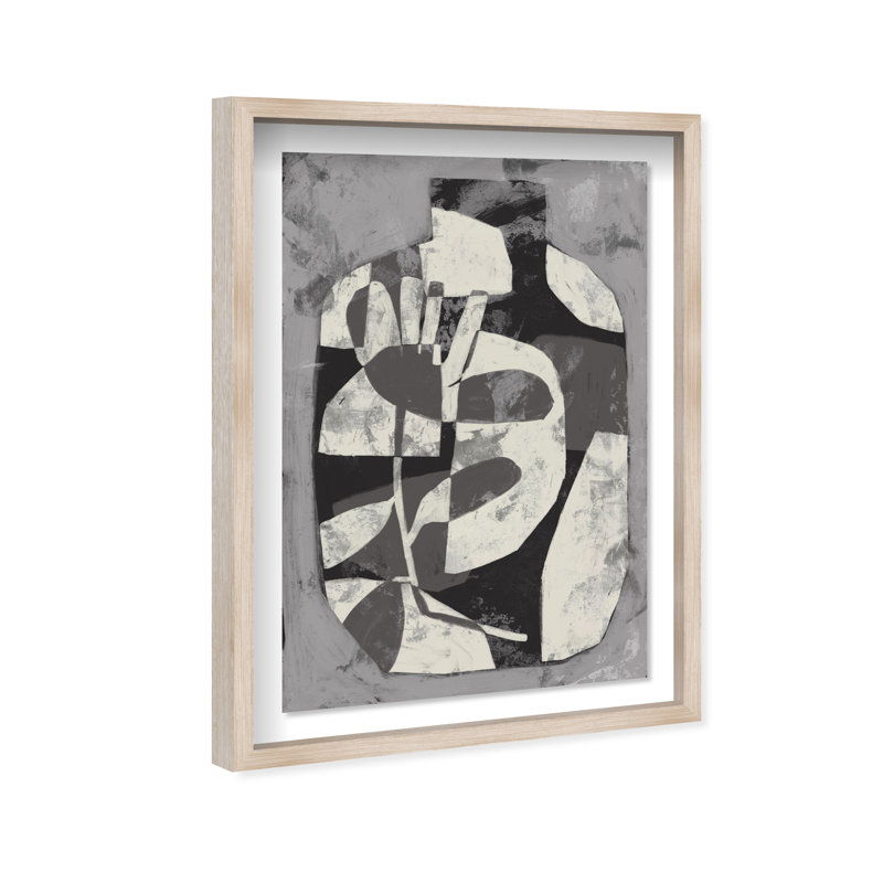 Minimalist Vase Print by Oliver Gal, 46.5"H x 31.5"W, Natural Oak Shadowbox