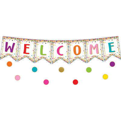 Confettis Pennants Welcome babillard