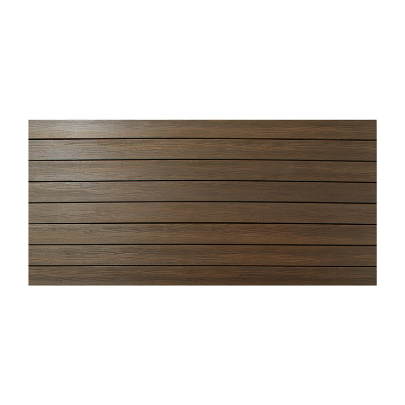 Paquet de 2 planches de terrasse en composite rainuré de 8 pi Apex, Teck brésilien