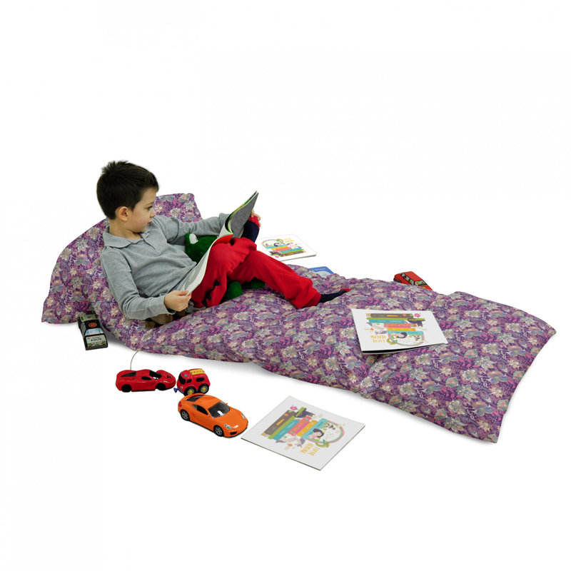 Housse de coussin d'extérieur Vibrant Flowers with Romantic Ornament, H 2 po x l 36 po x P 88 po