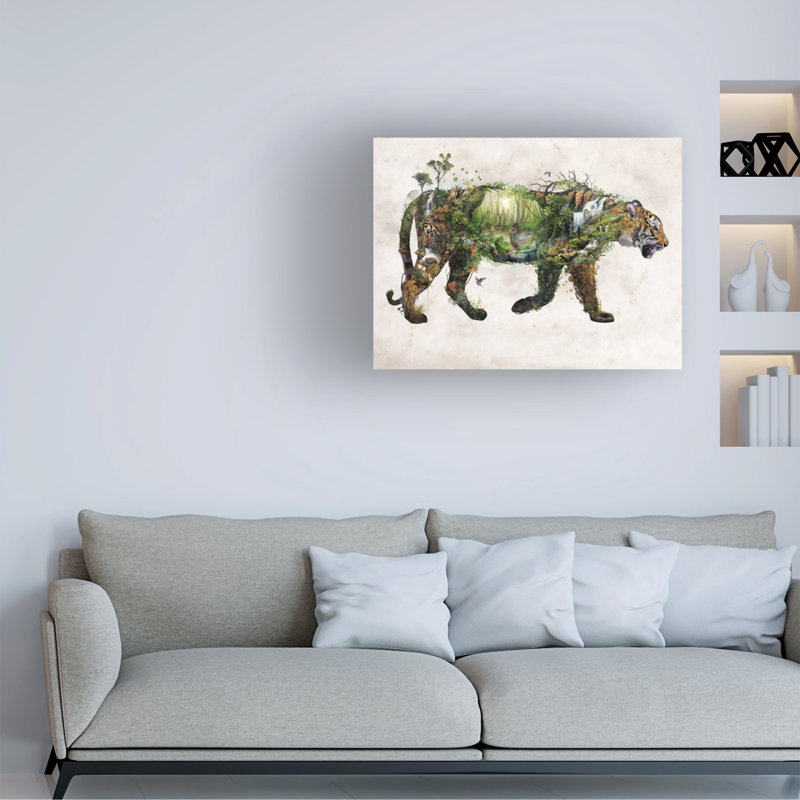 Barrett Biggers Bengal Tiger, art sur toile, H 18 po x l 24 po