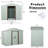 6Ft X 5Ft Outdoor Metal Shed In White - Galvanized Iron Frame For Robustness, Panels, Punched Ventilation, Sliding Door With Padlock, Easy Assembly Process Framework Stability, Airflow Vents, Handbook-123403562-123403567