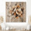 «Floral Dance Of Smooth Abstract Flowers II», art mural en bois botanique sur bois de pin naturel