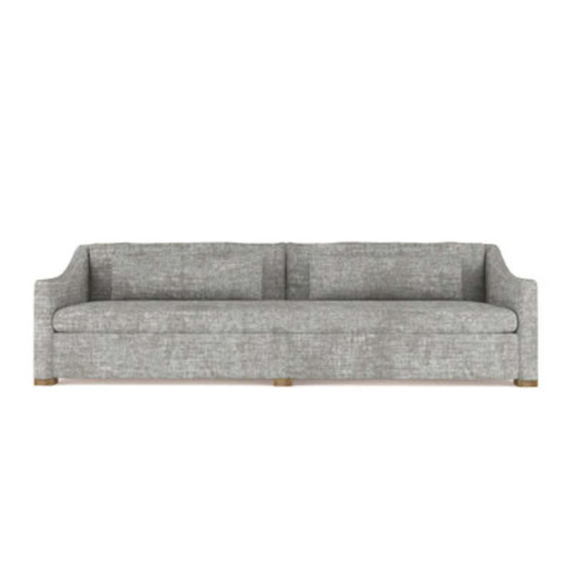 Canapé Crosby, H 32,5 po x l 120 po x P 38 po, Patiné, Velours écrasé rayé argent