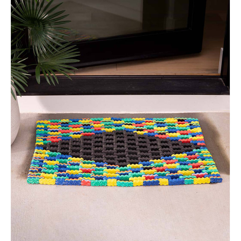 Recycled Black Diamond Flip Flop Mat
