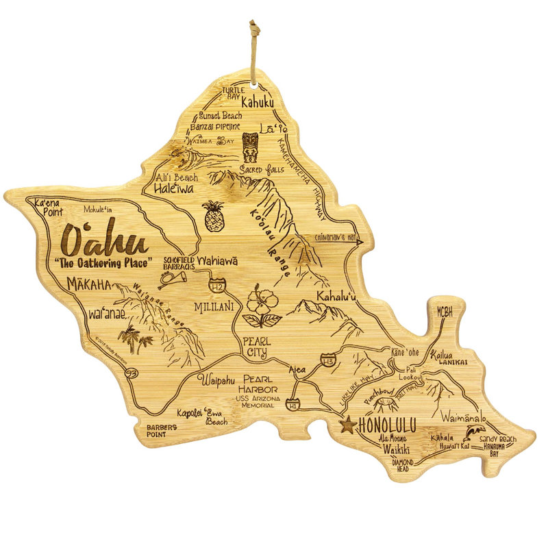 Destination Oahu Bamboo Cutting & Serving Board