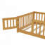 Lit sur pied avec garde-corps et porte pour enfants-2098692335-2098692332