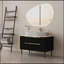 Meuble-lavabo de 36 pouces avec lavabo intégré en céramique et tiroirs à fermeture en douceur, autoportant ou mural pour un style polyvalent-105742784
